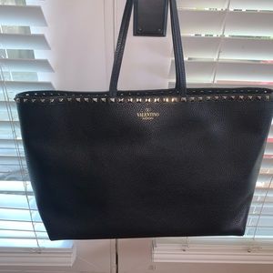 Valentino Rockstud Leather Tote